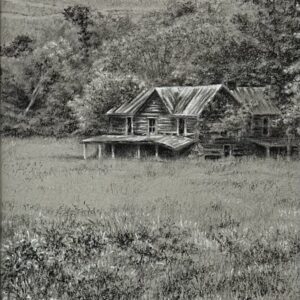 Black and White Landscape Drawing