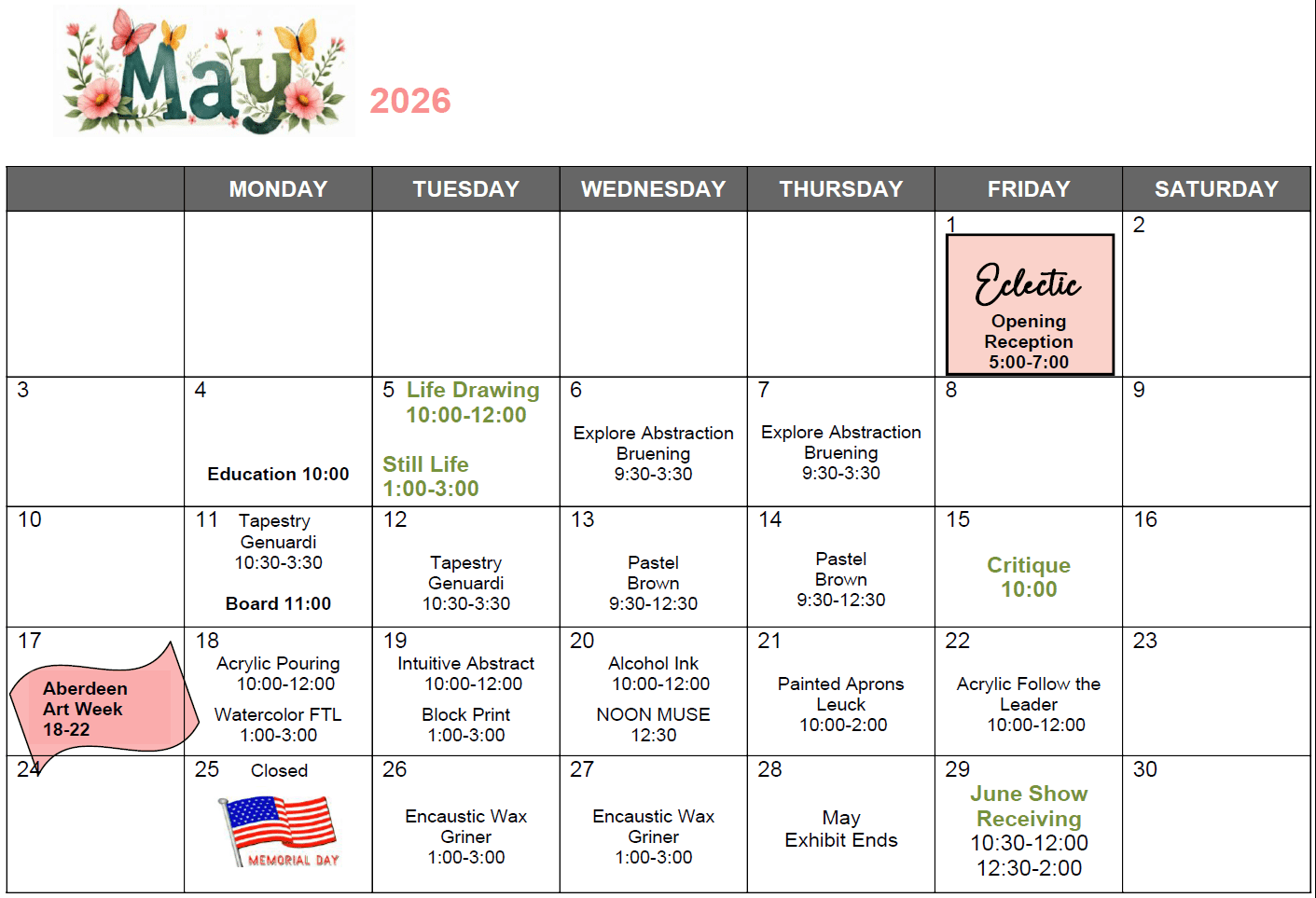 May 2026 Calendar